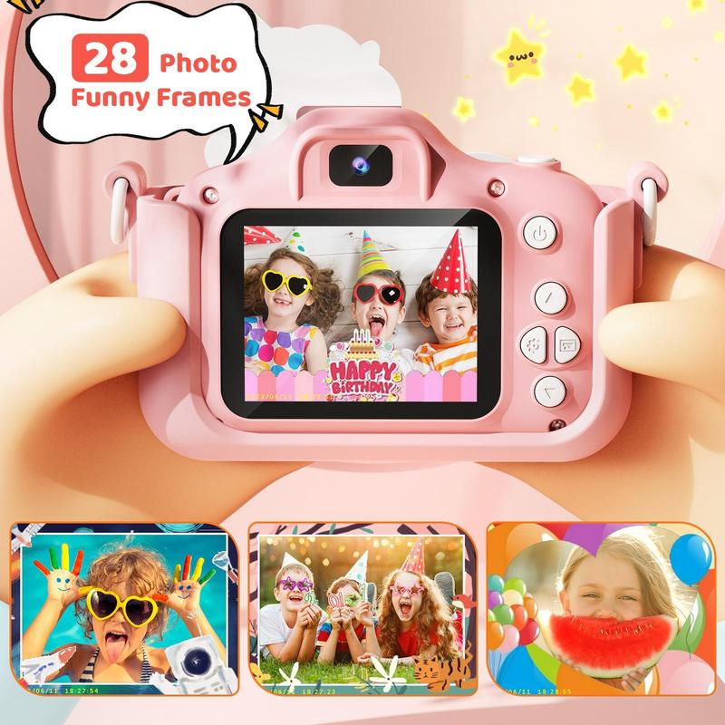 Camera Toy Cute Camera With Silicone Protective Case  Multiple Filter Modes High-Definition Shooting Birthday Gift Selfie interactive toy Interactive