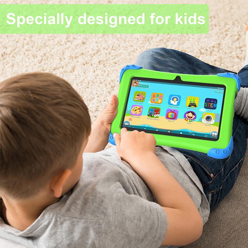  7 inch Tablet for Kids 32GB ROM Android 12.0 Toddler Tablet with Bluetooth, WiFi, GMS,Dual Camera, Shockproof Case, Educational, Games kids  tablet Multifunction Android Eye Care Android Tablet  Educational Android Tablet with Parental Lock