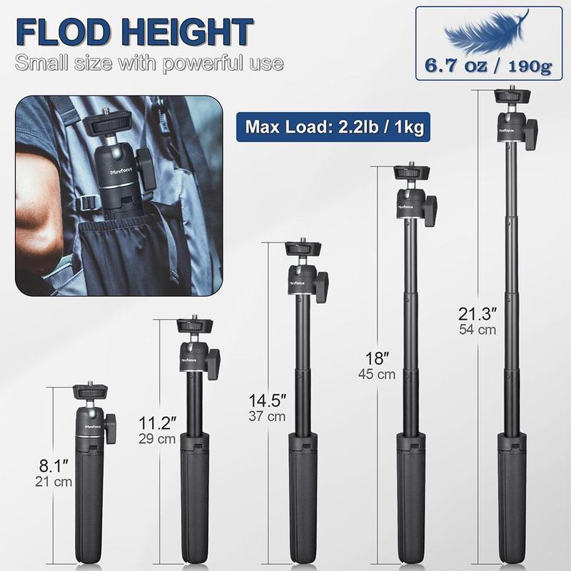 Portable Mini Camera Tripod, 360° Ball Head Selfie Stick, Lightweight Portable Vlog Travel Selfie Stick, Desktop Live Streaming Tripod