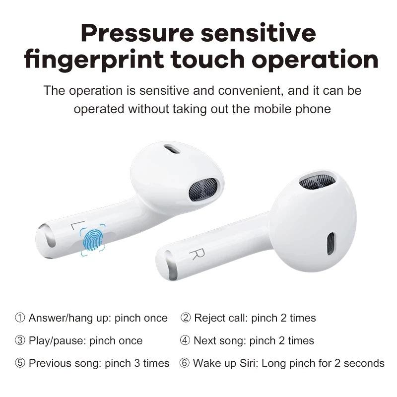 Earbuds wireless bluetooth, headphones, smart pairing, touch adjustment, excellent sound quality, for android apple phone