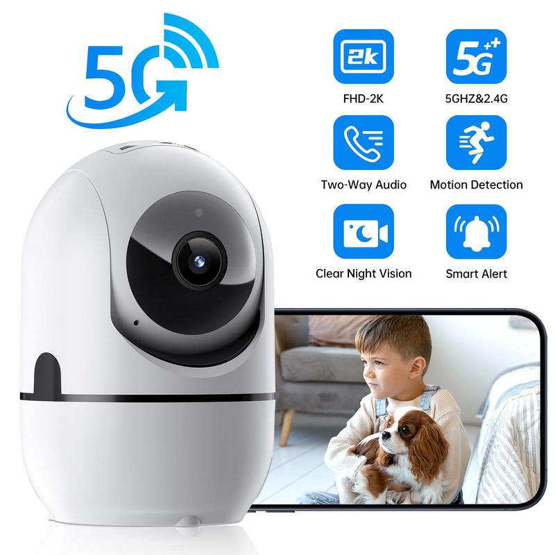 Indoor Security Camera 3MP - Pet Monitor with Night Vision, 2-Way Audio, and Motion Detection Alarm pet camera