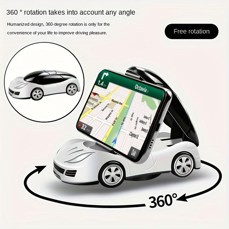 Creative Car Model Design Phone Holder, Rotatable Car Phone Holder, Universal Car Interior Accessories for Car Dashboard & Home Office Desk