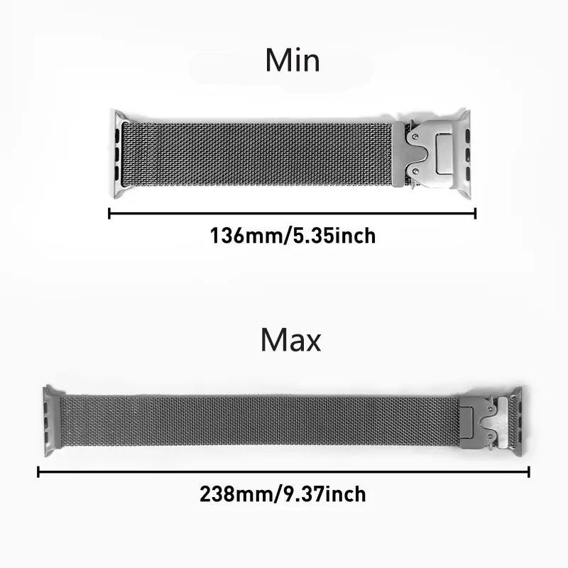 Stainless Steel Watch Band (Band Only), Replacement Watch Band for Apple Watch S10 9 8 7 6 SE Ultra 42mm 46mm 44mm 45mm 41mm 49mm 40mm, Smart Watch Accessories