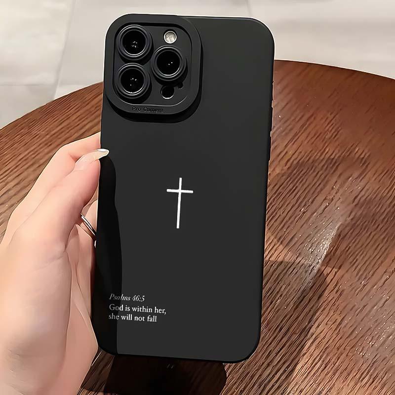 Cross Pattern Phone Case, TPU Anti-drop Cellphone Protective Case, Total Protective Shockproof Mobile Phone Cover for iPhone