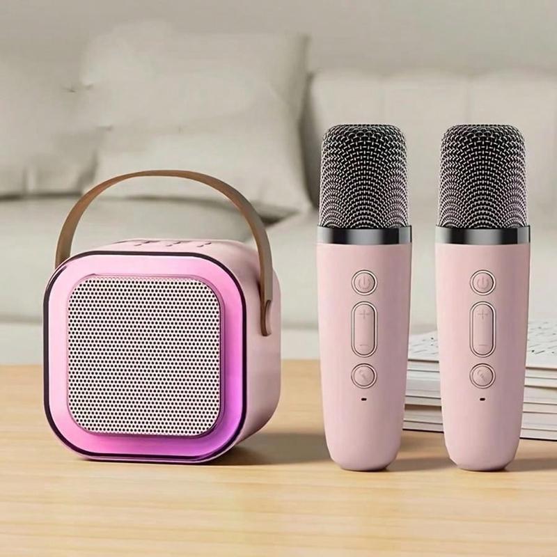 Wireless Speaker Dual Microphone Karaoke Speaker With Dual Noise Cancellation, Home Mini Audio Speaker