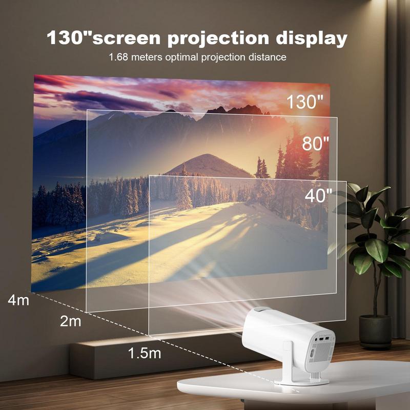 Portable Projector, 4K 3D Game Projector, Android 11 WiFi 6 BT5.0 Home Theater Projector, Wireless Mini Projector with Game Function for Home Use