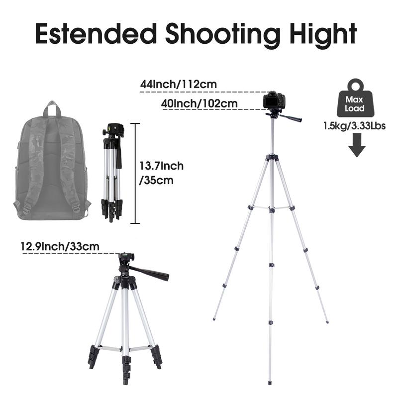 Phone Tripod,  Lightweight Tripod Stand for iPhone Camera iPad Projector, Extentable Phone and Camera Tripod with Remote and Phone Holder for Live Stream Video Travel Cell Phone Ring Light Face Tracking Tripod