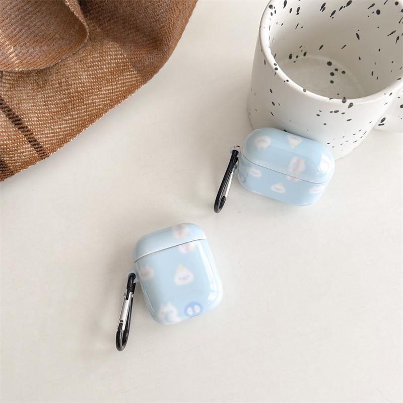 ​​Creative Fashion Earphone Case with Carabiner, 1 Count Decorative Earphone Protective Cover Compatible with AirPods 1 2 3 Pro 2 Pro