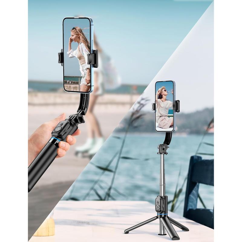 Selfie Stick, 41'' Extendable Phone Tripod Stand with Phone Holder & Detachable Remote, 360° Rotation Selfie Stick Tripod for Cell Phone Compatible with iPhone, Android, Samsung