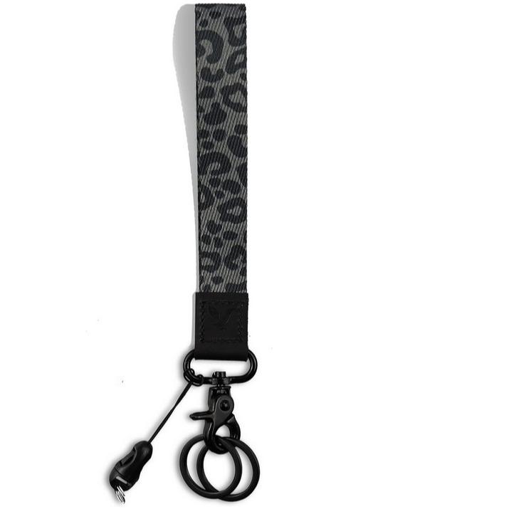 Cute Wrist Lanyard for Keys, Keychain, Wallet, Id Holder, Cell Phone, Wristlet Lanyard Key Chain Holder（Black Leopard）