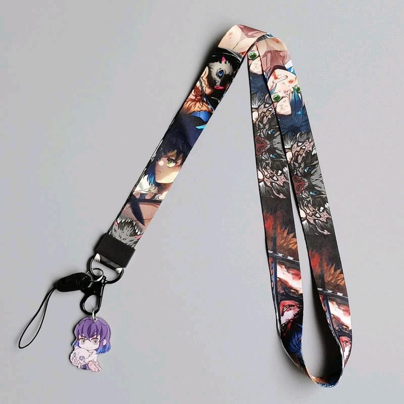 Anime Demon Slayer Detachable Wrist Strap Kimetsuno Yaiba  Phone Lanyard Wrist Strap Hook Key Tag Keychain