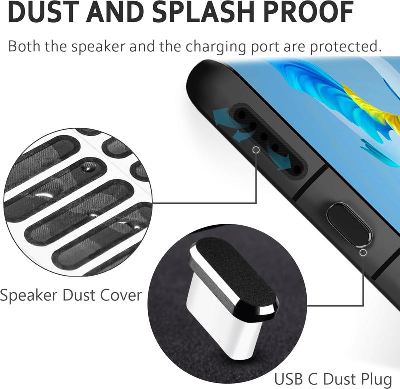 USB C Dust Plug, 4 Pack USB C Dust Cover Type C Anti Dust Port Plug  Port Protector Cap with Speaker Dust Cover for  15,16 Series,  Galaxy S24-S20,Note,A Series, All USB C Devices