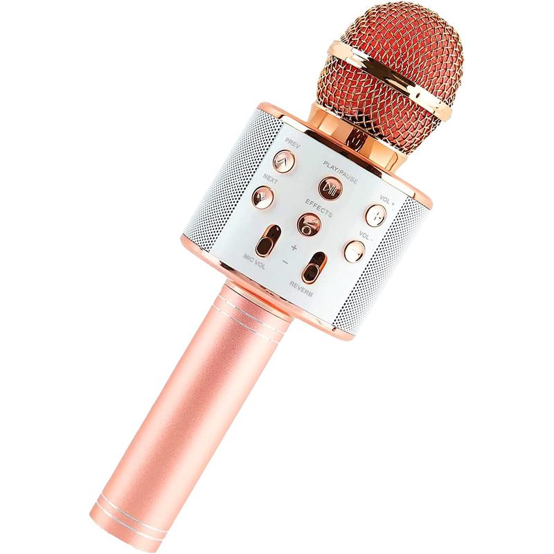 IJOY Karaoke Microphone Portable Wireless Speaker, Gold, 1 Count