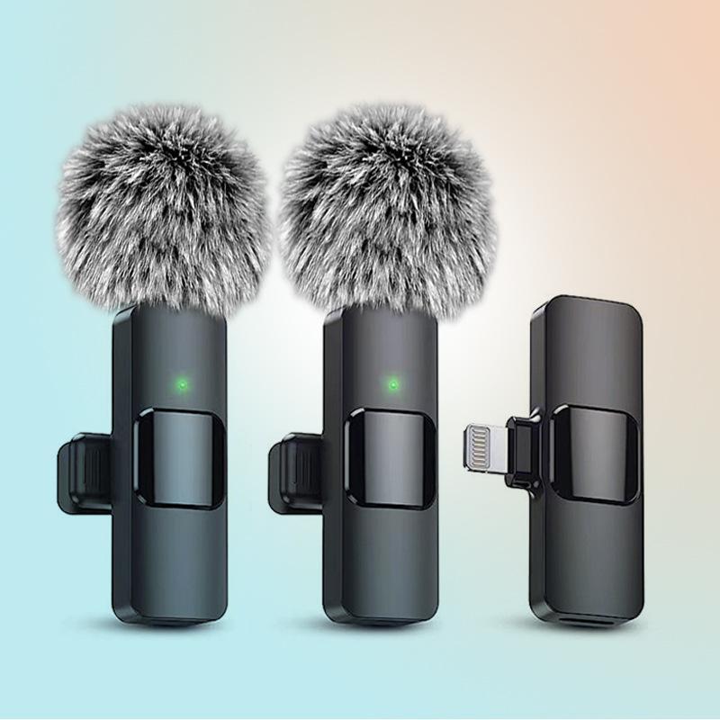 Wireless Microphone for iPhone, iPad, Android, Lavalier Microphone for Video Recording - 2 Pack iPhone Mic Crystal Clear Recording with USB-C for Podcast Microphone, TikTok Audio Smartphone professional lapel