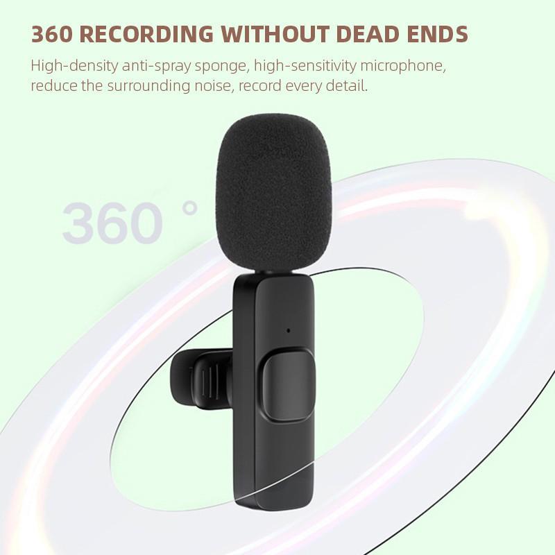 Wireless Lavalier Microphones for iPhone, Android Wireless Clip-on Microphones Professional Mic for Recording,interview,Live Streaming,Plug-Play,Vlog Audio Usb Port for Smartphone