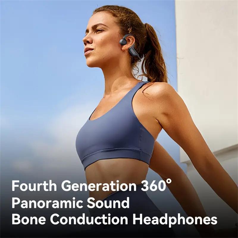 Bone conduction earphones open type  wireless 5.3 wireless  with microphone, lightweight sports suitable for running,  with earplugs Audio Headphones