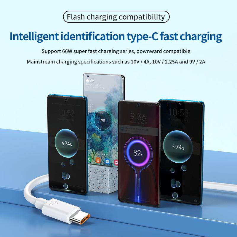 6A 66W USB Type C Super Fast Charge Cable For Huawei Mate 50 Xiaomi 14 Oneplus Realme Fast Charging USB Charger Cable Data Cord