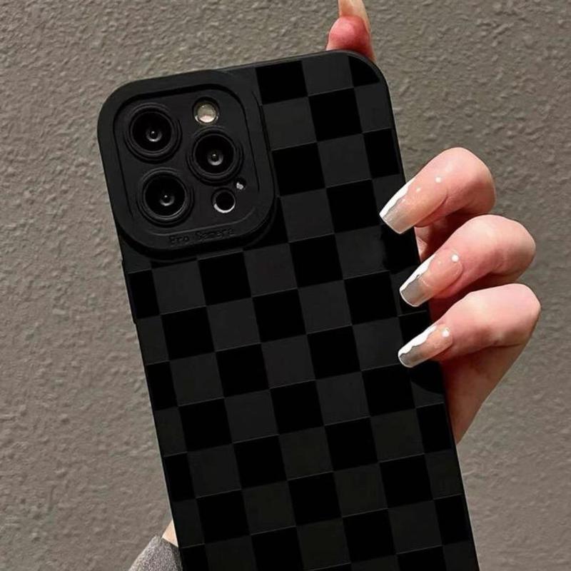 Plaid Pattern Phone Case, All-inclusive Anti-fall Mobile Phone Case, Shockproof Phone Cases for iPhone Series, Phone Case