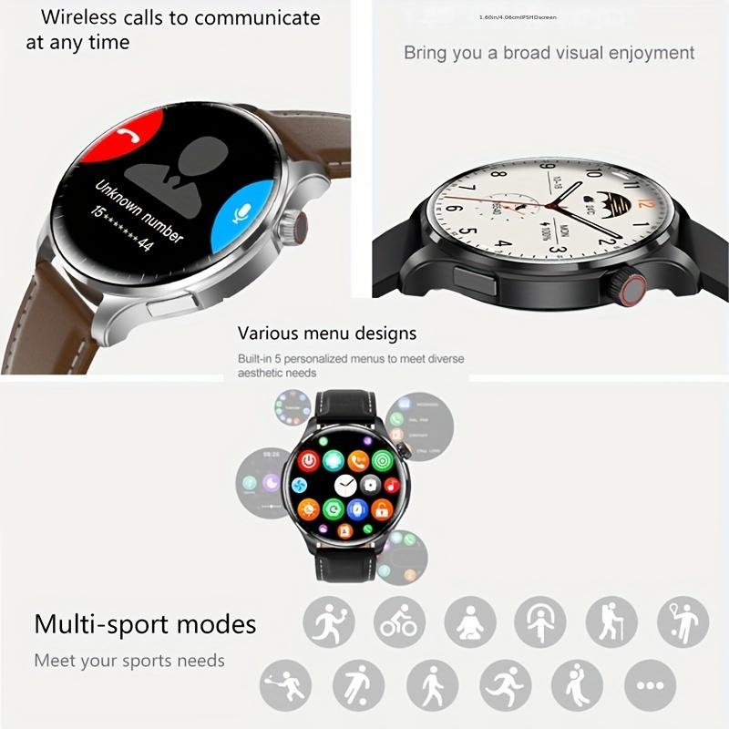 2024 New GPS Motion Trajectory Smartwatch Men 360*360 HD Screen AI Voice Wireless Call NFC Smart Watch Compass Sports Fitness Tracker Watches Fashion Sports Music Watch For Men