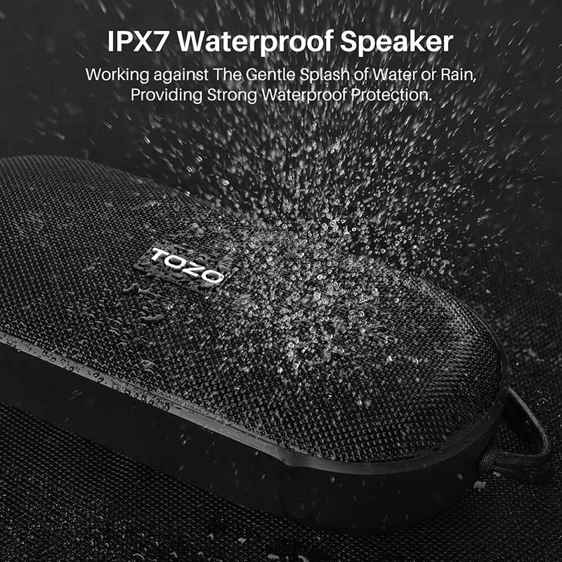 TOZO PA1 Bluetooth Speakers with 20W Stereo Sound, 25H Playtime, IPX7 Waterproof Portable Wireless Speakers Audio Protection Smartphone