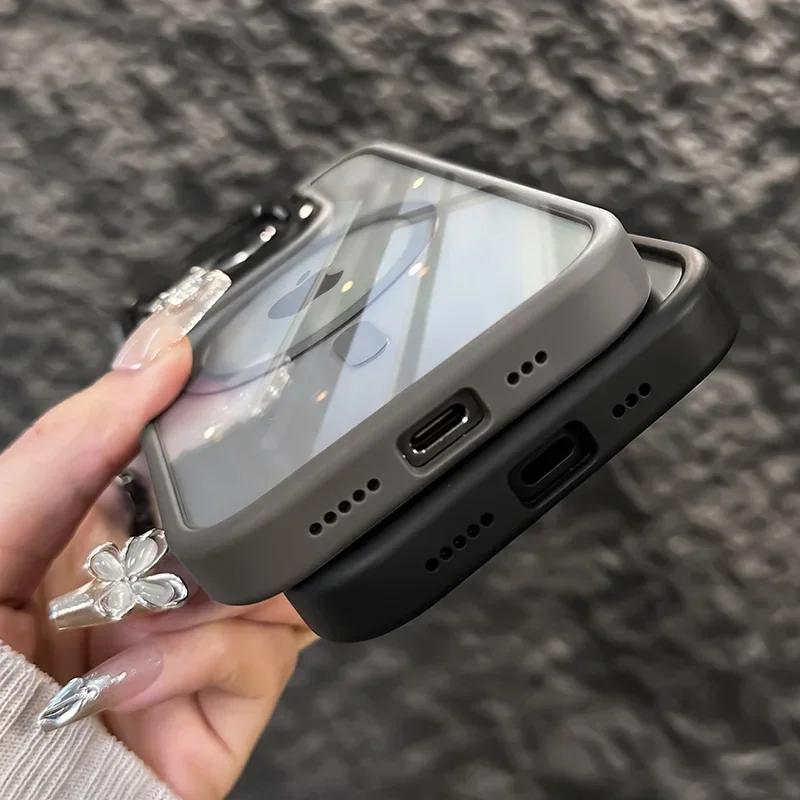 Shockproof Camera Ring Stand Heavy Duty Clear Case For Apple iPhone 16 15 14 Plus 13 Pro 12 Pro Max Compatible With MagSafe Cover + Camera Lens Protector Phone Accessory