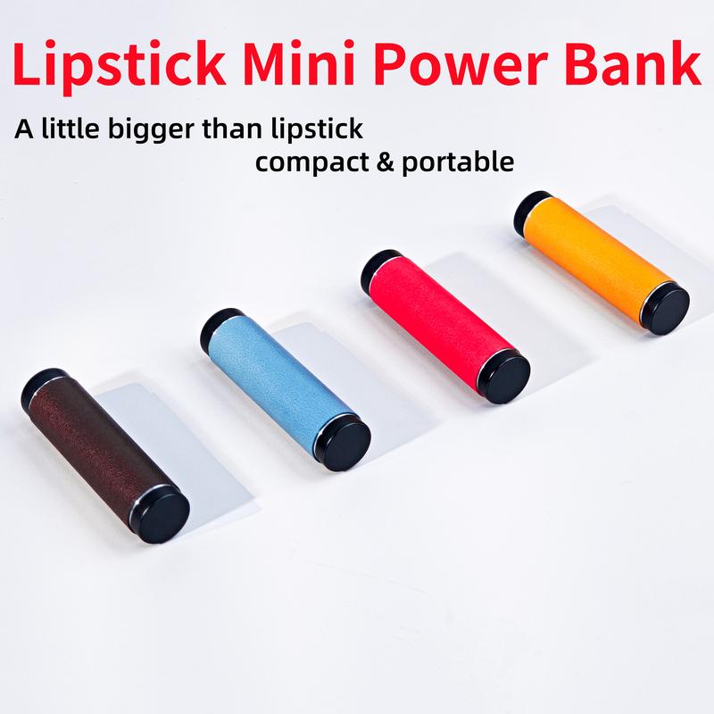 Mini Power Bank Lipstick-wise Power Charger 4500mAh Capacity with USB output and Type-C input Wire Charging Compact Power Bank Phone Smartphone