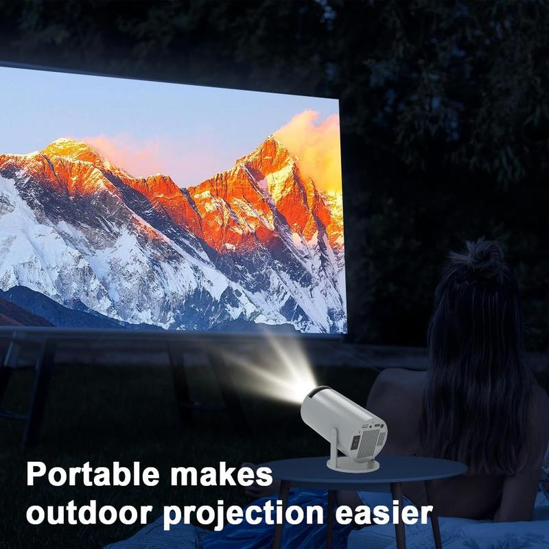 Portable Projector HY300 Pro, Android 11 Dual Wifi6 260ANSI Allwinner H713 BT5.0 1080P 1280*720P Projector, Multifunctional Projector for Home Cinema, Outdoor