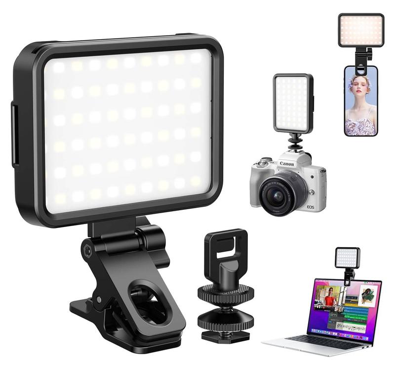 Selfie Light with 3 Light Modes, Rechargeable Selfie Light for Phone Camera iPad Laptop Makeup, TikTok Short Video & Live Stream Handy Gadget