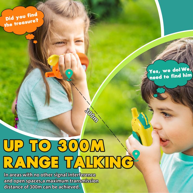 2-Pack Kids Walkie Talkies for Kids – 1000 Foot Long Range –  Communication Toys for Kids, Toddlers –  Outdoor Toys for Boys,Girls