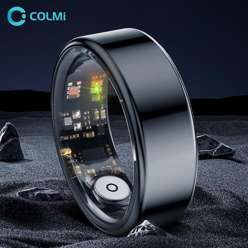 ColMi Smart Ring, Waterproof Smart Ring with Charging Compartment, Stainless Steel Ring for Couple, Fitness Tracker for Women & Men