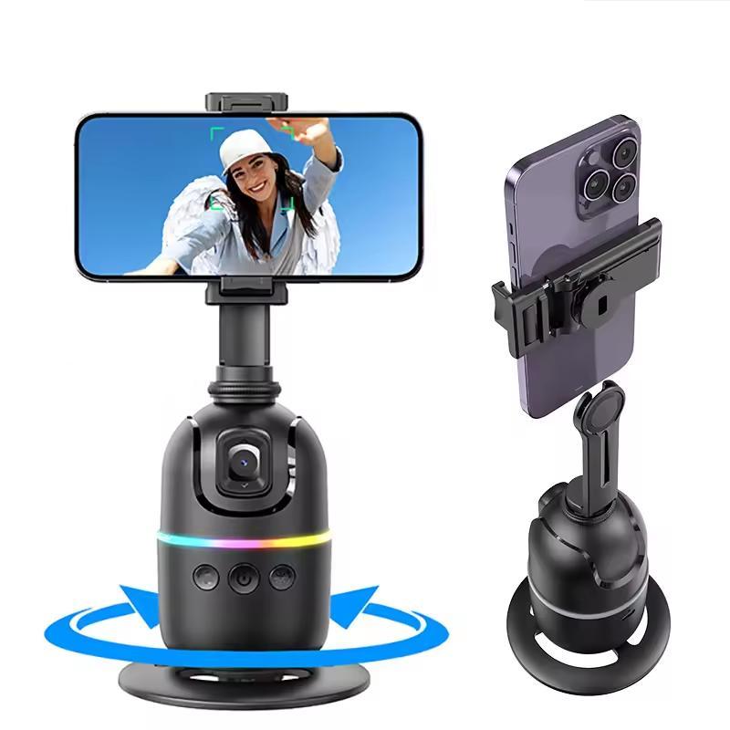 360° Auto Face Tracking Gimbal Stabilizer, Portable AI Smart Gimbal Stabilizer, All-in-one Rotation Smartphone Video Vlog Stabilizer