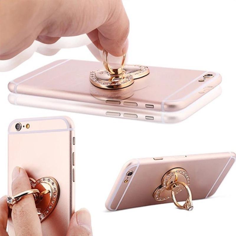 Creative Heart Shaped Phone Ring Holder, 360 Degree Rotatable Phone Back Finger Ring Holder, Universal Phone Holder Stand for iPhone Samsung Galaxy