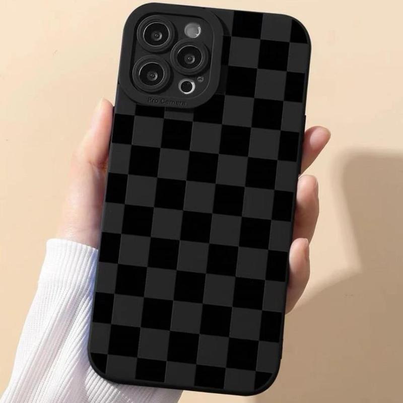 Plaid Pattern Phone Case, All-inclusive Anti-fall Mobile Phone Case, Shockproof Phone Cases for iPhone Series, Phone Case