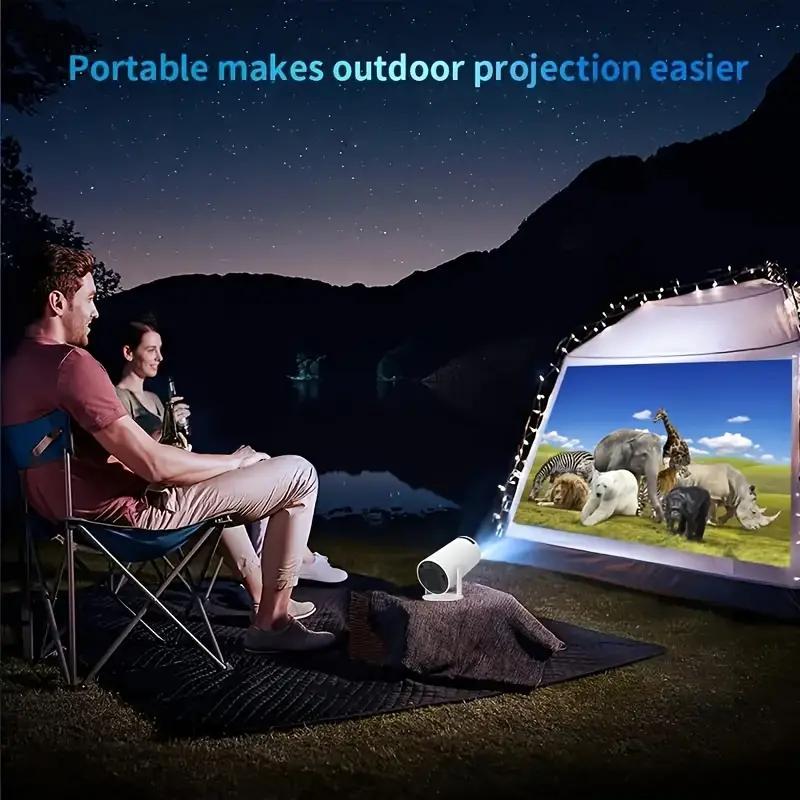 Mini Portable Projector, 4K 1080P Full HD Supported,Auto Keystone, WiFi5+Bluetooth 5.0,180°Rotatable Outdoor Projector,Built-in Android 13.0 OS built-in audio home use