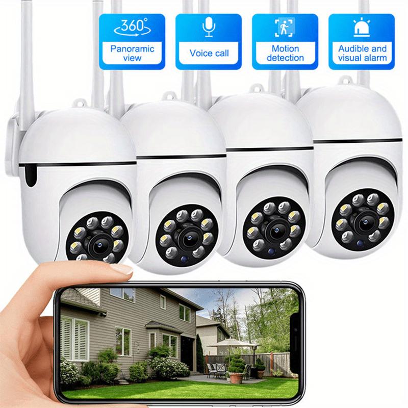 1080P HD Indoor Outdoor Security Camera with 2-Way Audio, WiFi Connectivity, Motion Tracking, Color Night Vision - Perfect for Youngsters & Pet Safety(without SD card)