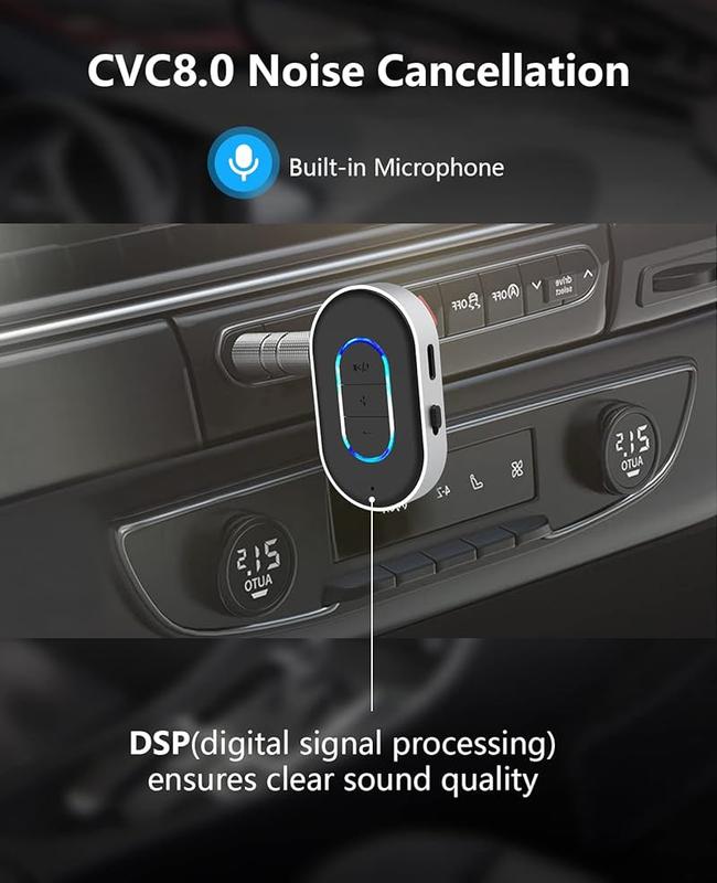 VANOTOM Aux Bluetooth 5.3 Adapter for Car, Bluetooth Car Adapter 3.5mm Aux Input, Aux to Bluetooth with On Off Switch for Car Home Stereo Wired Headphones Speaker