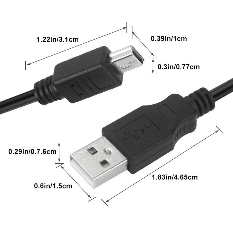 USB-A to Mini USB Cable, 1 Count High Speed Data Transmission Cable, Portable Charging Data Cable for Home Office Outdoor