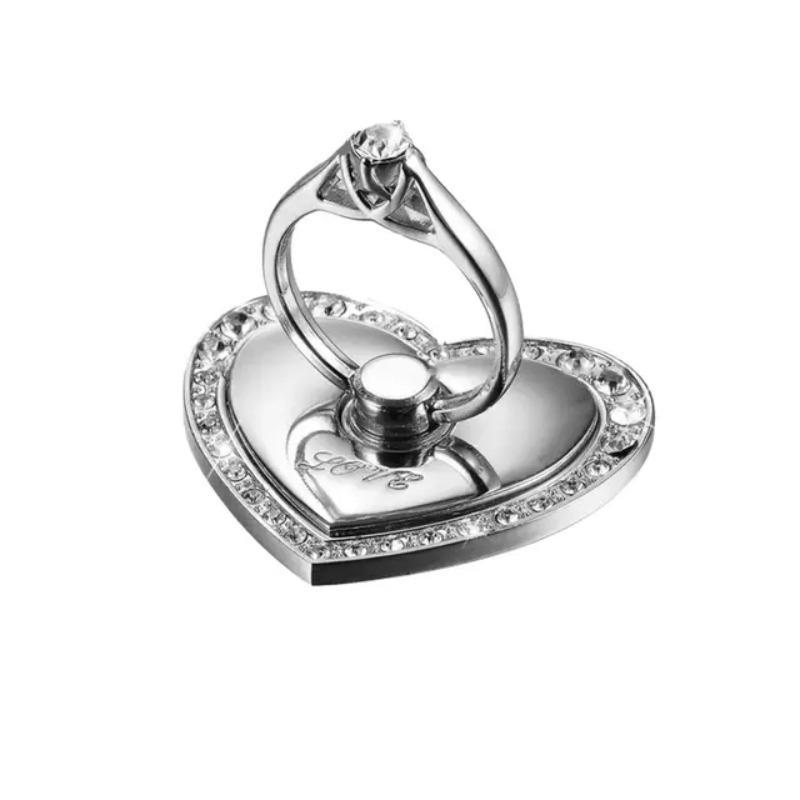 Creative Heart Shaped Phone Ring Holder, 360 Degree Rotatable Phone Back Finger Ring Holder, Universal Phone Holder Stand for iPhone Samsung Galaxy