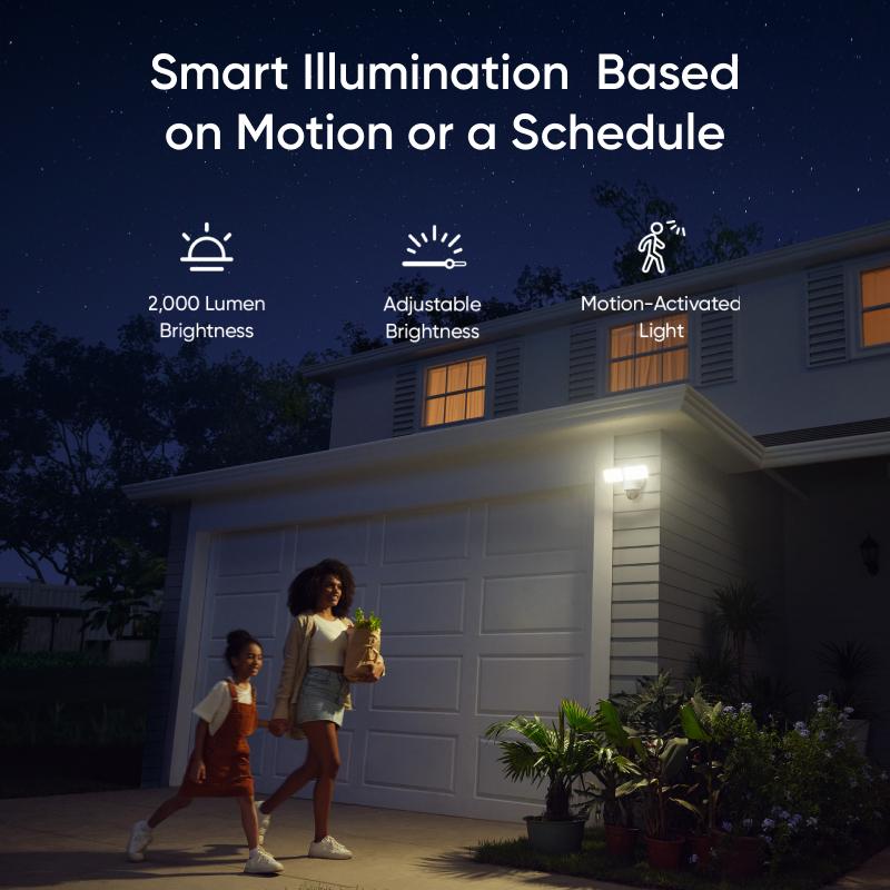 eufy Security Floodlight Camera E340 Wired, 360° Pan and Tilt, 24 7 Recording, Dual-Band Wi-Fi, 2,000 Lumens, Motion-Activated, Dual Camera, HomeBase 3 Compatible, Local Storage, No Monthly Fee