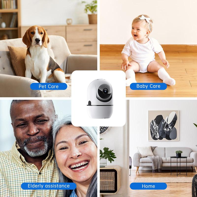 Indoor Security Camera 3MP - Pet Monitor with Night Vision, 2-Way Audio, and Motion Detection Alarm pet camera