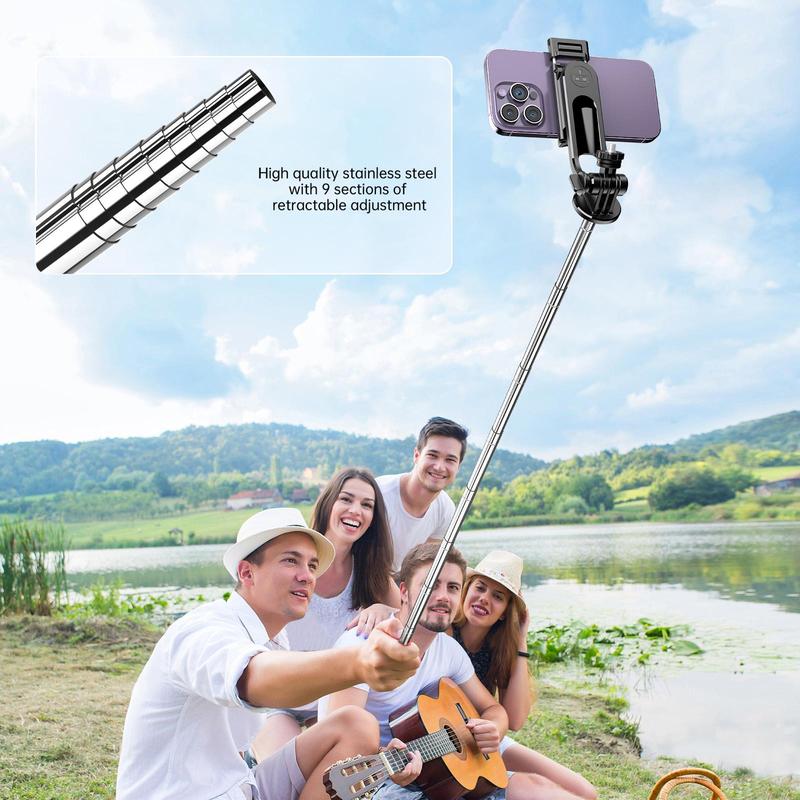 Long Handle Stable & Durable Selfie Stick, Detachable Design Multifunctional Selfie Tripod Stick, Phone Accessories for Home & Outdoor Use