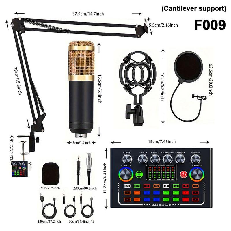 Wireless BT Live Audio Device, Audio Mixer for Music Singing, Microphone Music Control Equipment, Live Machine for APP Live Streaming on Computers, Phones, PC