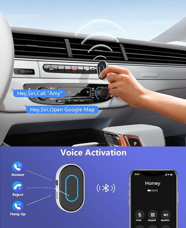 VANOTOM Aux Bluetooth 5.3 Adapter for Car, Bluetooth Car Adapter 3.5mm Aux Input, Aux to Bluetooth with On Off Switch for Car Home Stereo Wired Headphones Speaker