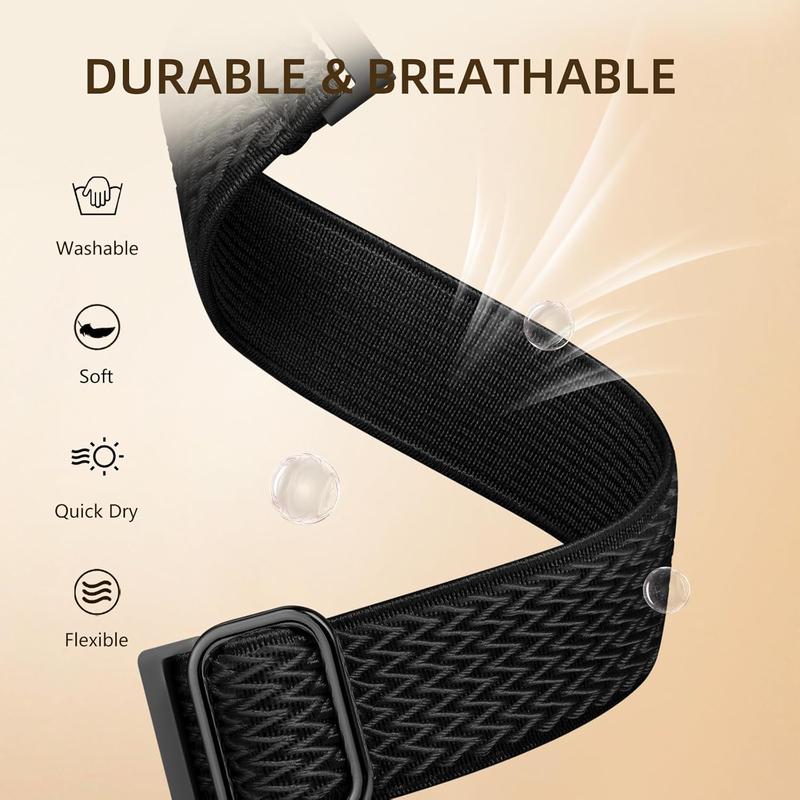 Elastic Band Compatible with Fitbit Versa 3  Sense 2  Sense Versa 4 Bands for Women Men, Sport Stretchy Breathable Sense 2 & Sense Bands Versa 3 and Versa 4 Watch Straps Replacement Wristband