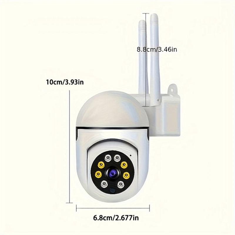 1080P HD Indoor Outdoor Security Camera with 2-Way Audio, WiFi Connectivity, Motion Tracking, Color Night Vision - Perfect for Youngsters & Pet Safety(without SD card)