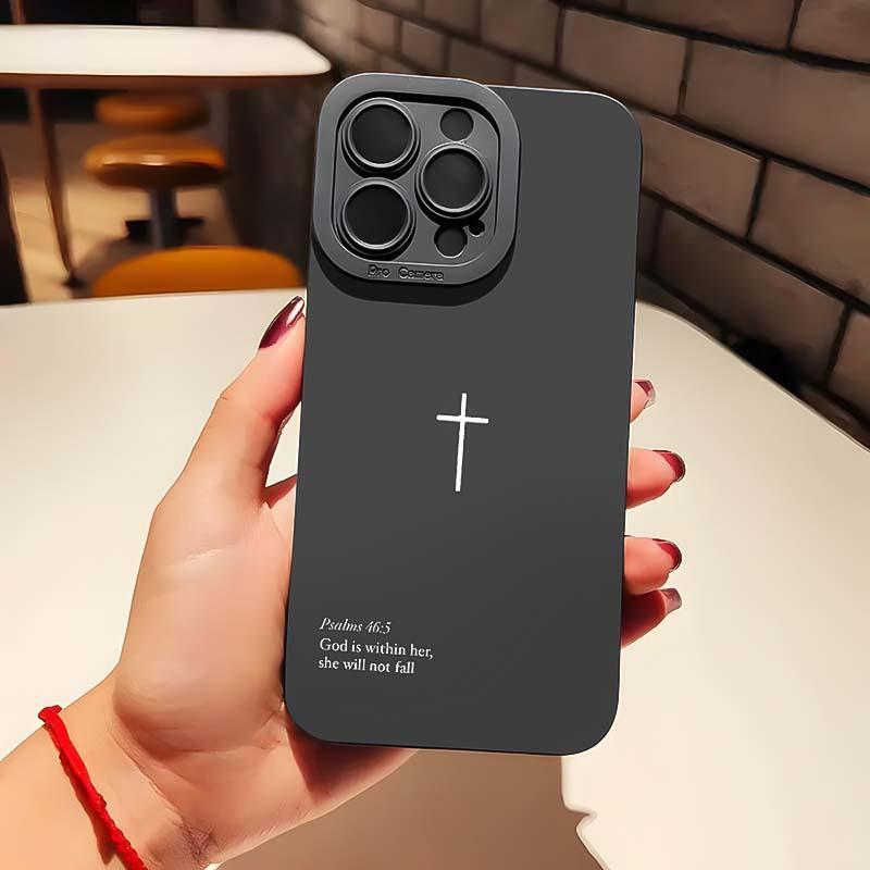 Cross Pattern Phone Case, TPU Anti-drop Cellphone Protective Case, Total Protective Shockproof Mobile Phone Cover for iPhone