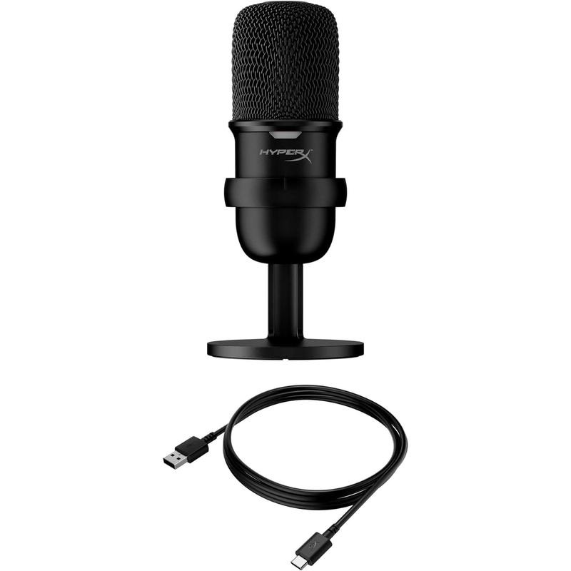 HyperX SoloCast – USB Condenser Gaming Microphone, For PC, PS4, PS5 And Mac, Tap-To-Mute Sensor, Cardioid Polar Pattern, Great For Streaming, Podcasts, Twitch, YouTube, Discord,Black