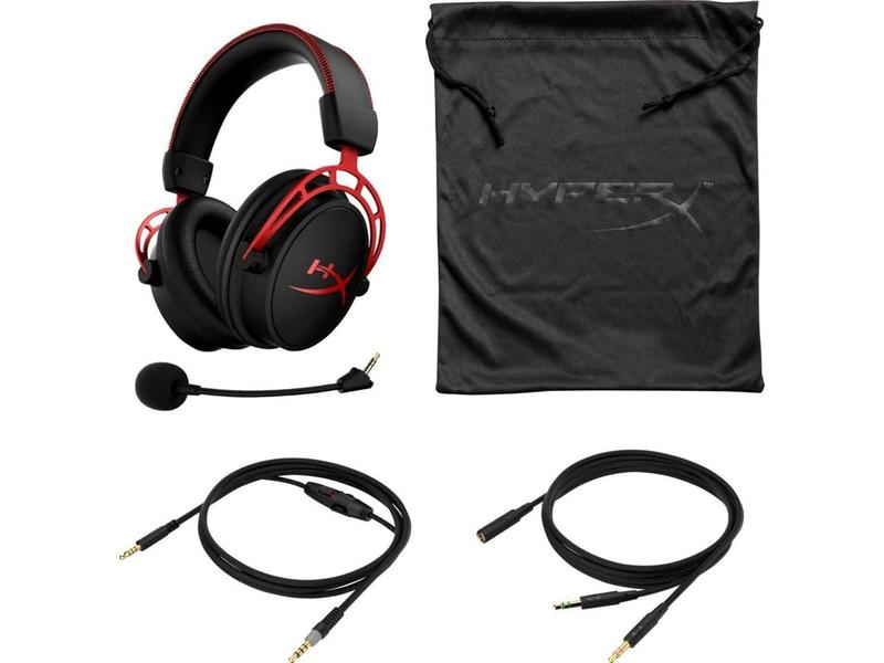 HyperX Cloud Alpha - Gaming Headset, Dual Chamber Drivers, Legendary Comfort, Aluminum Frame, Detachable Microphone, Works on PC, PS4, PS5, Xbox One  Series X|S, Nintendo Switch and Mobile – Red