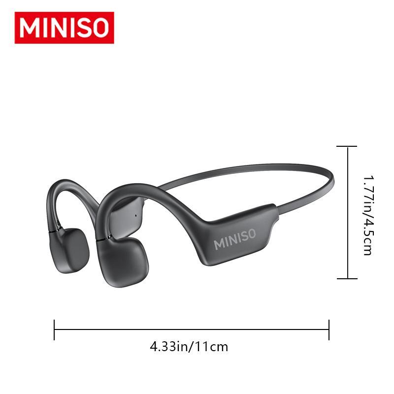 MINISO X60 Open Ear Wireless Headphone, Bone Conduction Running Headphones, Waterproof Wireless Conduction Earphones with Built-in Mic, Wireless Earbuds for Sports Home Office, Wireless Waterproof Headphones, Gaming Headset