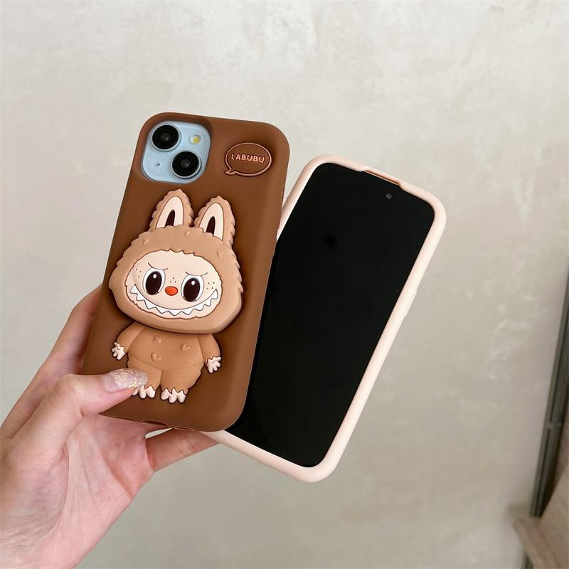 Cute Cartoon Rabbit Pattern Phone Case, 1 Count Fashion Anti-drop Phone Protective Cover, Phone Accessory for iPhone 11 12 13 14 15 16 Series